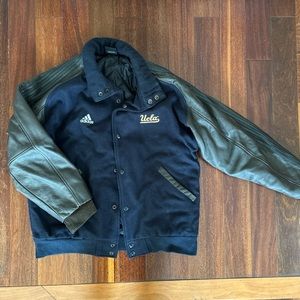UCLA adidas leather varsity jacket